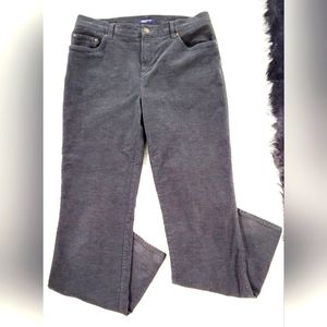 Jones New York Womens Pant Size 6 Black Corduroy Signature Stretch
